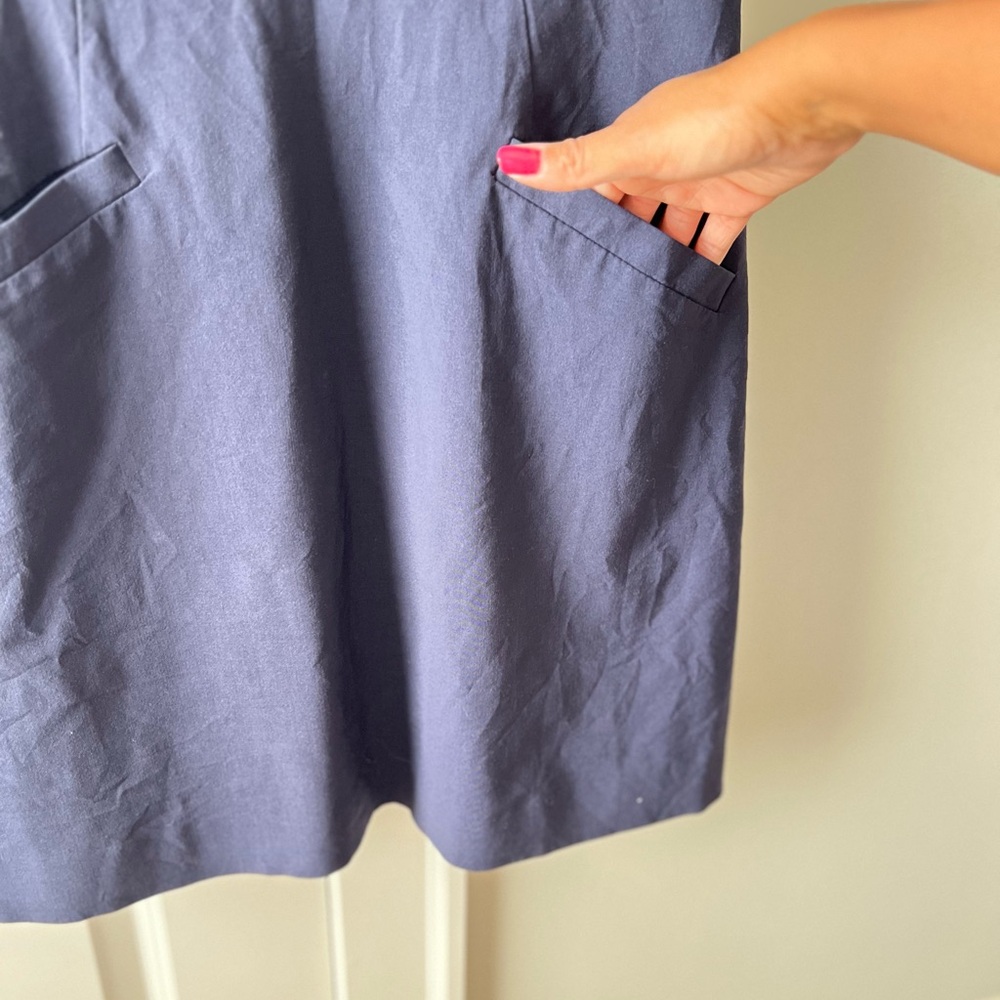 J. Crew Wool Blend Career Elevated Basic Navy Mini Dress Women’s Size 12 - Picture 6 of 14